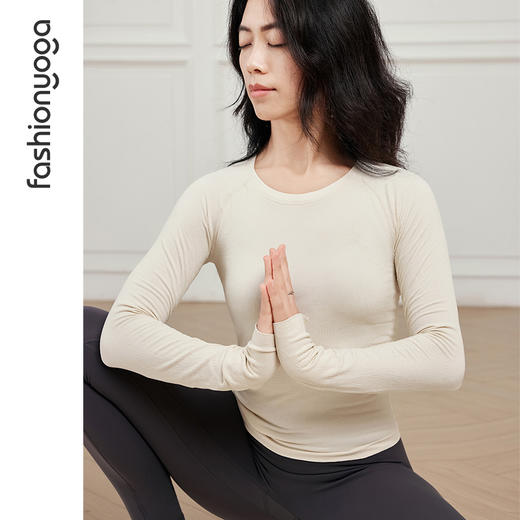 凡圣瑜伽  Q弹星光一体织长袖F14393 商品图6