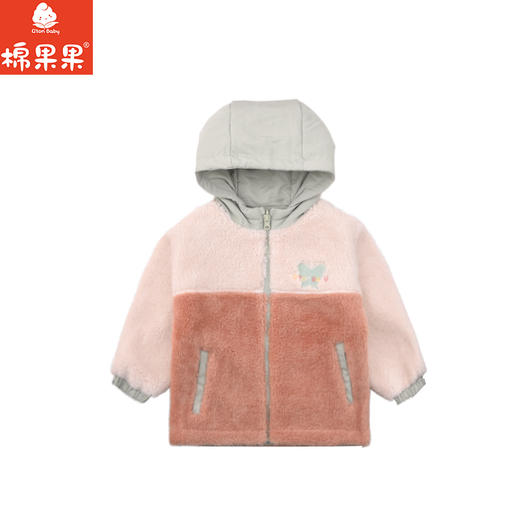 棉果果专柜同款冬季新品女童两面穿羊羔绒外套M422100424608 商品图2