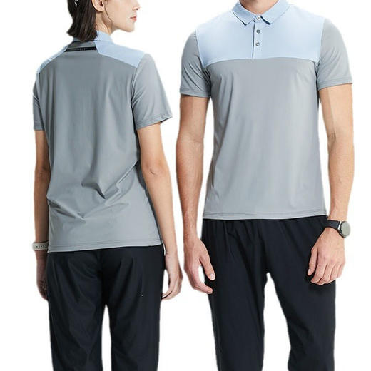 跃牌【跃LEAP-ACTIVE】系列 拼色冰丝男士polo衫短袖T恤上衣411A005 商品图4