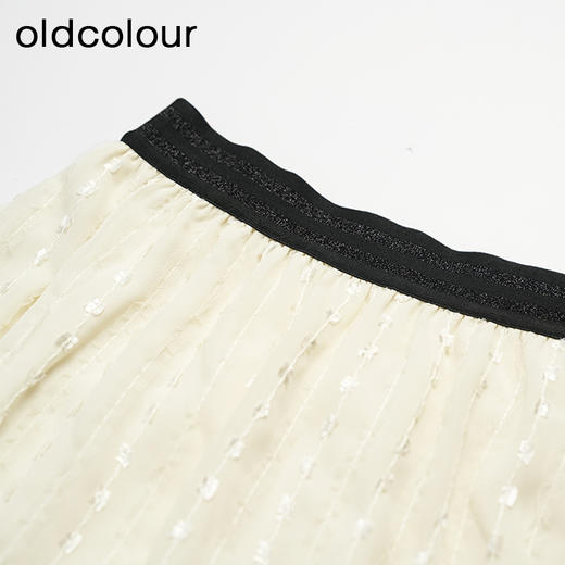 oldcolour气质高腰显瘦百搭通勤光泽直筒长款半身裙女L43063323 商品图2