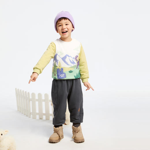 男童圆领夹棉卫衣冬季新款安奈儿童装实体店同款XB441834 商品图5