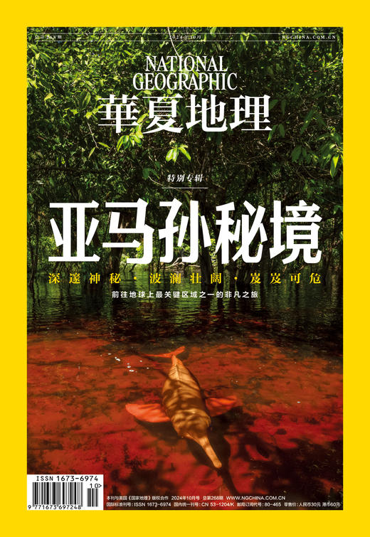 《华夏地理》杂志2024年10月刊-亚马孙特辑&山西高平铁佛寺 眼镜熊 粉红海豚 小嘴鸻 商品图2