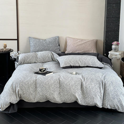 【三层纱提花四件套】全棉三层纱四件套色织大提花床品件套水洗柔软床品 商品图11