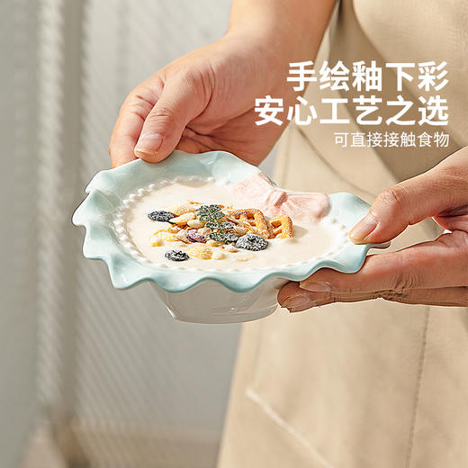 摩登主妇蝴蝶结餐具酸奶碗家用2024新款高颜值碗具餐盘陶瓷水果碗 商品图1