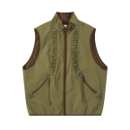 早乙女惠子saotome/STMMJ240128/户外碎褶弧形撞色分割马甲