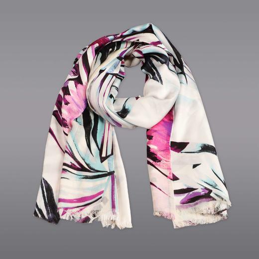 桑蚕丝金纺澳毛双面围巾 商品图8