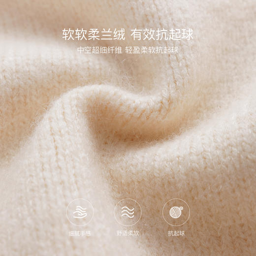 【抗起球】马克珍妮女童毛衣儿童萌趣动物花边领针织衫冬装241075 商品图3