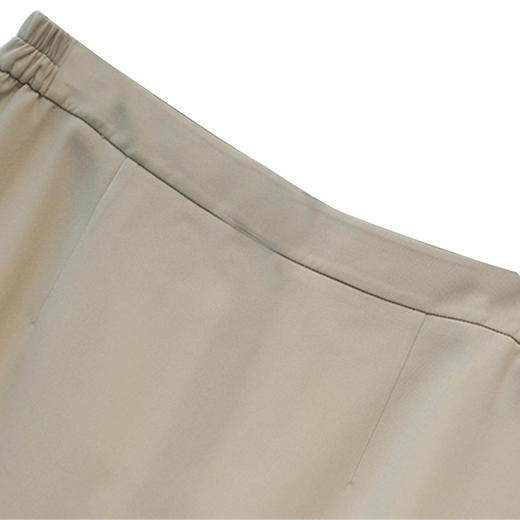 VIVIAN LIU薇薇安刘TB2444001初秋新款纯色松紧腰后开叉直筒半裙 商品图2