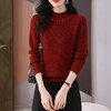 CC-103-77111秋冬内搭打底衫女士2024新款洋气半高领时尚钉珠宽松毛衣 商品缩略图0