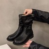秋冬新款【韩系小短靴女】堆堆靴 复古圆头百搭机车靴马丁靴  商品缩略图6