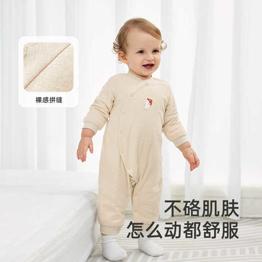 英氏新生儿连体衣秋冬纯棉宝宝爬服夹棉婴儿衣服冬季YLHAJ3Q018A YLAAJ3Q018A 商品图3