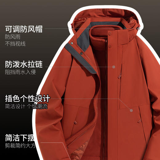 狼族优品丨户外防水防风两件套冲锋衣男女款-26688 商品图8
