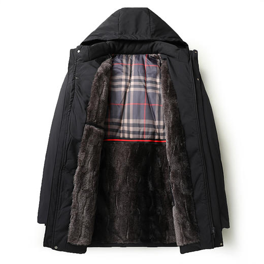 【可拆卸帽】【新款DTX】大依优型大码男装连帽加绒棉服棉衣夹克外套棉夹克加肥加大上衣男士 商品图1