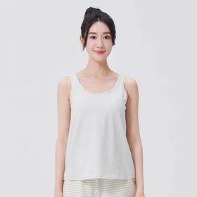 素道有机彩棉女士无袖胸垫背心 彩棉 纯棉 内衣少女  0荧光剂