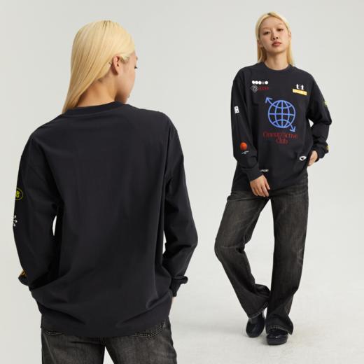 oneup凉感彩色印花长袖T恤 商品图2