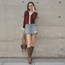 【顺丰包邮】02729 洛诗琳法式别致polo翻领羊毛修身开衫60533