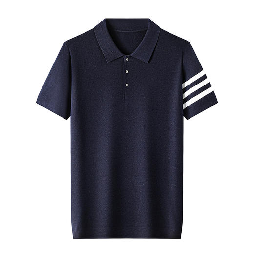 【莱赛尔】【新款DG】大依优型翻领毛衣针织衫短袖背心休闲针织衫毛背心加肥加大上衣男士胖子大码毛衫t恤打底 商品图0