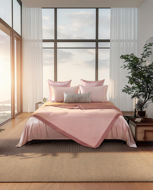 皇锦水光缎秋冬一体单人蚕丝被子-福意绵绵 商品图2