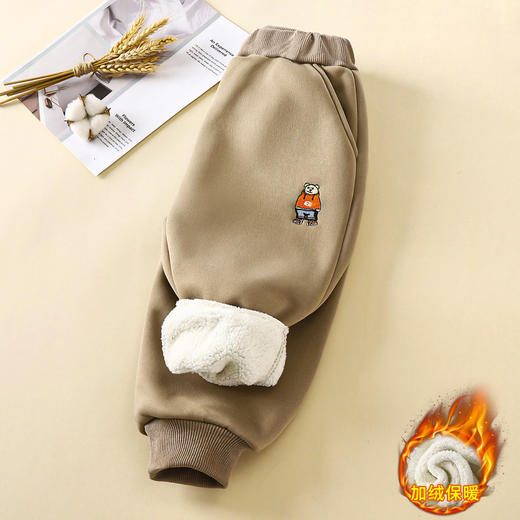 儿童加绒裤加厚裤子加绒冬季新款男童保暖裤宝宝外穿卫裤童裤童装 商品图5