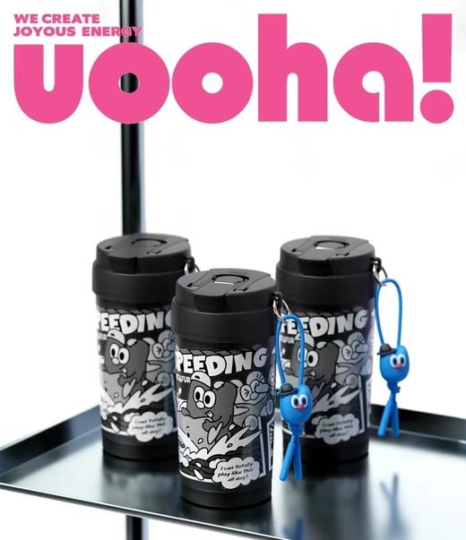 uooha多巴胺纯钛内胆保温杯-斯彼得之夏-黑色 商品图5