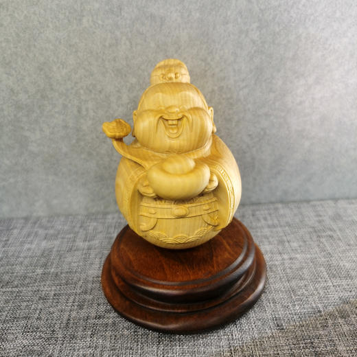 可旋转财神°黄杨木摆件 商品图1