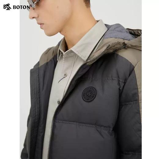 波顿男士短款羽绒服高端品牌白鸭绒防风保暖连帽潮MC796521 商品图5
