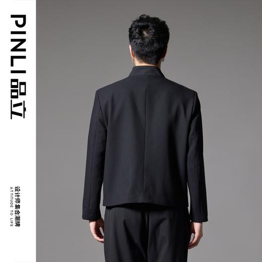 PINLI品立秋季新款新中式立领夹克外套男士刺绣国潮休闲西服B243104038 商品图2