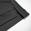 oldcolour黑色气质宽松设计感拼接简约休闲长袖卫衣连衣裙女L42103225 商品缩略图4