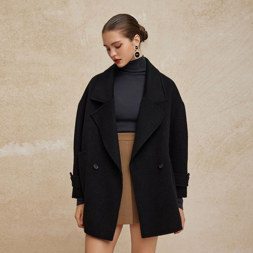 PH937斯尔丽24新款韩版廓形一手长减龄小个子大口袋双面呢大衣 商品图6
