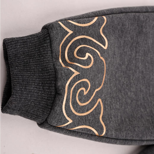 棉果果专柜同款冬季新品男童女童中国风针织复合绒加绒长裤M502200424664 商品图2