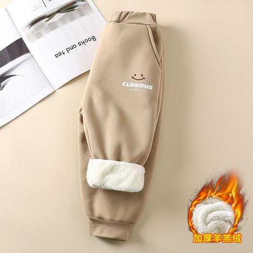 儿童加绒裤加厚裤子加绒冬季新款男童保暖裤宝宝外穿卫裤童裤童装 商品图2