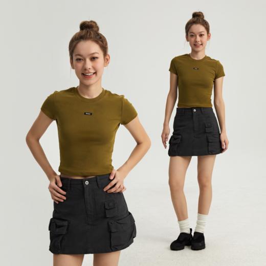 oneup短款弹力短袖T恤 商品图3