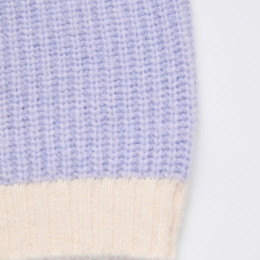 法式优雅气质拼色针织毛衣女秋季加厚宽松V领毛衣V4242914 商品图5