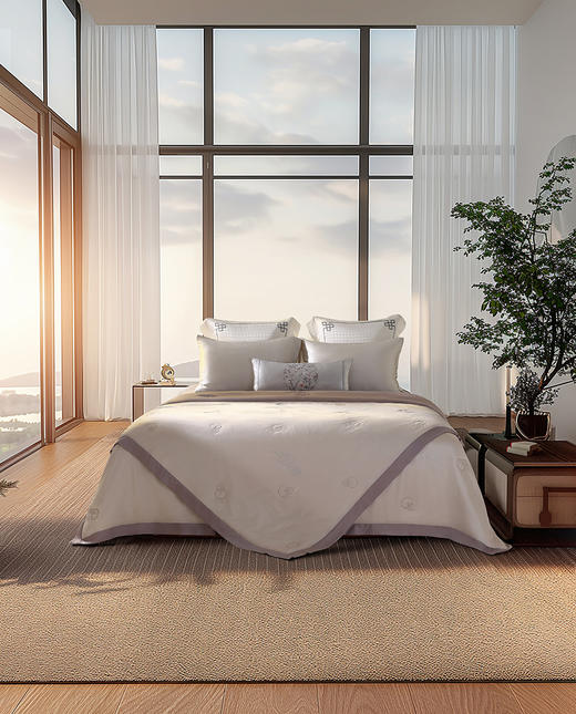 皇锦水光缎秋冬一体单人蚕丝被子-福意绵绵 商品图3