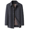 【可脱卸羽绒内胆】【新款DLC】大依优型品质双面呢羊毛呢大衣翻领外套商务夹克男宽松加肥加大码上衣胖子正装休闲 商品缩略图7