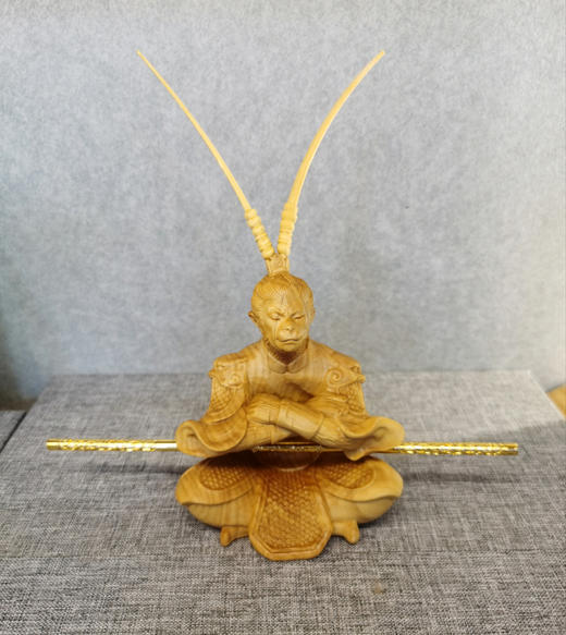 打坐悟空°黄杨木摆件 商品图0