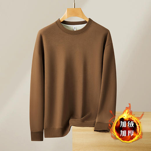 【超柔绒】【新款DX】大依优型大码圆领加绒卫衣长袖加肥加大休闲运动上衣男打底衫胖子冬季保暖 商品图10