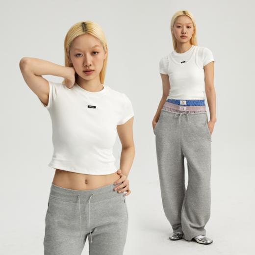 oneup短款弹力短袖T恤 商品图0