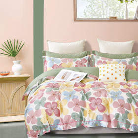 利路米纯棉印花四季可用清新四件套风华流沙