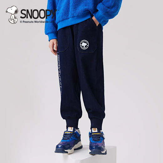 SNOOPY史努比童装春秋休闲运动牛仔裤束脚裤110-160 SF3356003 商品图2