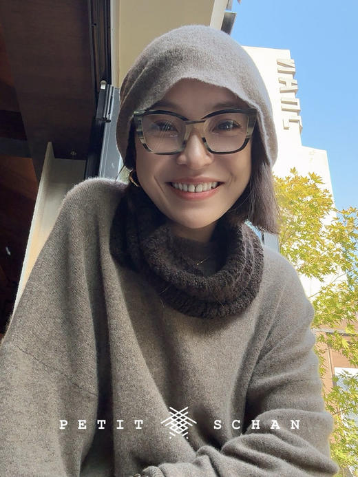 PETIT SCHAN小闪 ACC#025 Make a small mistake 开个小差  黑牦牛绒手纺纱手工编织套头围脖 商品图5