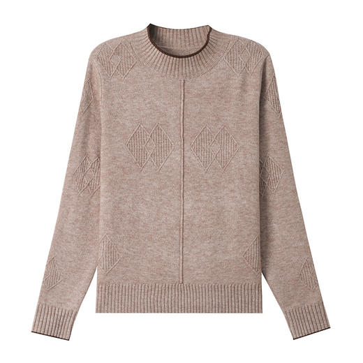 CC-101-51709秋冬季半高领女士保暖宽松内搭设计感厚款小众上衣新款毛衣打底衫 商品图4