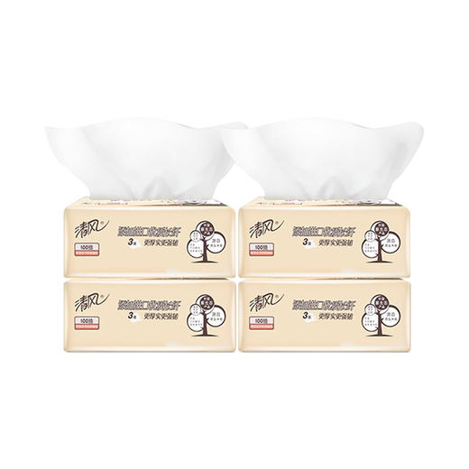 清风萌宠系列亲肤抽纸*1提，4包/提（3层*100抽/包）AR42STM1  6922266477355 商品图0