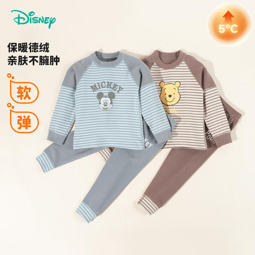 迪士尼童装女童德绒保暖家居服套装秋冬季米妮可爱秋衣秋裤两件套ZD3DT047 商品图7