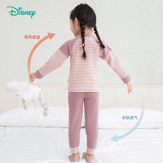 迪士尼童装女童德绒保暖家居服套装秋冬季米妮可爱秋衣秋裤两件套ZD3DT047 商品图2