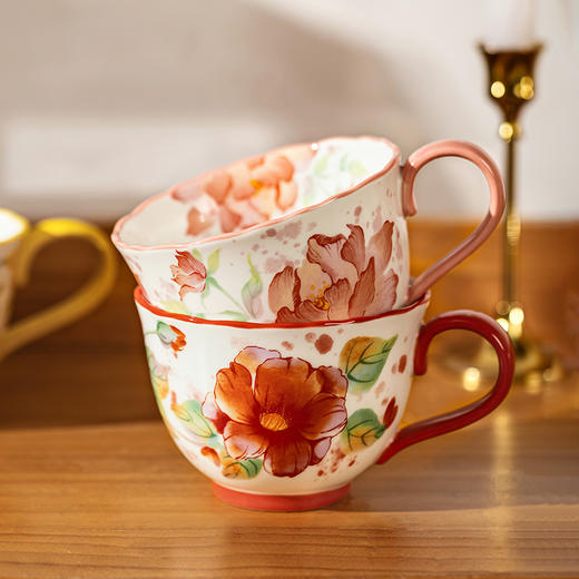 摩登主妇陶瓷马克杯早餐杯特别好看的杯子高颜值水杯家用女咖啡杯 商品图0