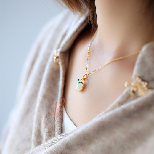 Winy925纯银爱心钱袋项链送女友闺蜜节日生日礼物 商品图3