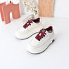 经典鲨2024年冬新款时尚拼色系带舒适透气平底休闲小白鞋女KW356-D37031 商品缩略图3