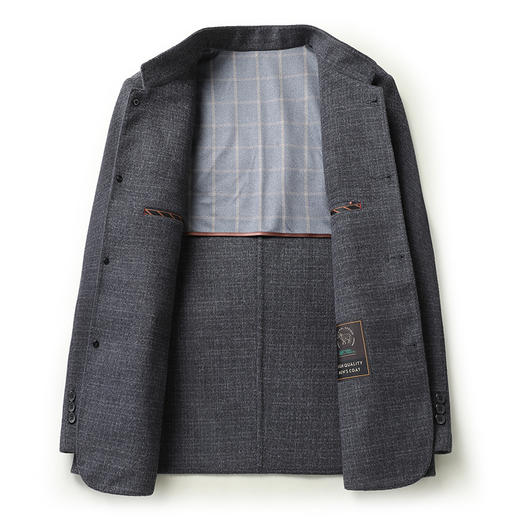 【中山领小立领】【新款DLC】大依优型品质双面呢羊毛呢大衣翻领外套商务夹克男宽松加肥加大码上衣胖子正装休闲 商品图6