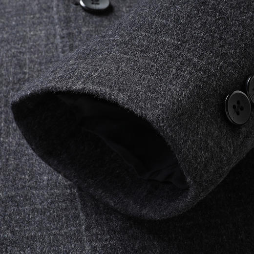 【中山领小立领】【新款DLC】大依优型品质双面呢羊毛呢大衣翻领外套商务夹克男宽松加肥加大码上衣胖子正装休闲 商品图5